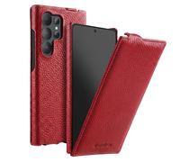 Étui pour Galaxy S26 Ultra Clapet Vertical Compatible MagSafe / Charge Qi2 Melkco Rouge