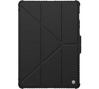 Nillkin Étui pour Samsung Galaxy Tab S9 Plus (31,5 cm) Bumper Pro Cuir Curseur Camshield Smart Wake & Sleep Multi Angle Pliable Style Porte-crayon Couleur Noir