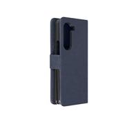 Étui pour Galaxy Z Fold 5 Portefeuille Languette Aimantée Chesterfield Bleu Nuit