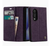 Étui pour Galaxy Z Fold 8 en Cuir Grainé Anti-RFID avec Porte-cartes et Support CaseMe Violet