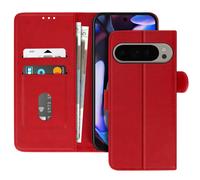Etui pour Google Pixel 9 Pro XL Clapet Portefeuille et Support Vidéo Rouge