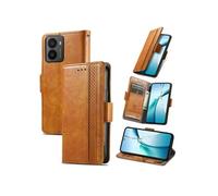 Etui pour HMD Fusion RFID Blocking Flip PU Leather Cover avec porte-cartes et Kickstand compatible avec HMD Fusion-Kaki