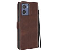 Avizar Étui pour HMD Pulse Pro Dragonne Clapet Support Portefeuille Marron