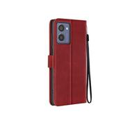 Avizar Étui pour HMD Pulse Pro Dragonne Clapet Support Portefeuille Rouge