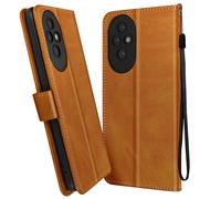 Etui pour Honor 200 Dragonne Clapet Support Portefeuille Marron clair