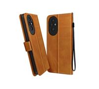 Etui pour Honor 200 Dragonne Clapet Support Portefeuille Marron clair