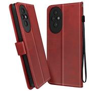 Étui pour Honor 200 Dragonne Clapet Support Portefeuille Rouge
