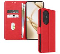Étui Pour Honor 200 Pro Clapet Portefeuille Et Support Vidéo Rouge