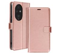 Etui pour Honor 200 Pro Portefeuille avec Dragonne Rose champagne