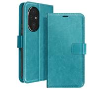 Etui pour Honor 200 Pro Portefeuille avec Dragonne Turquoise