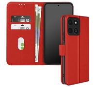 Étui pour Honor 200 Smart - AVIZAR - Rouge - Clapet Portefeuille - Support Vidéo - Semi-rigide