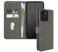 Avizar Étui pour Honor 200 Smart Clapet Portefeuille et Support Vidéo Gris