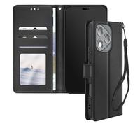 Avizar Étui pour Honor 400 Lite Dragonne Clapet Support Portefeuille Noir