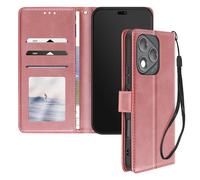 Étui pour Honor 400 Lite Dragonne Clapet Support Portefeuille Rose