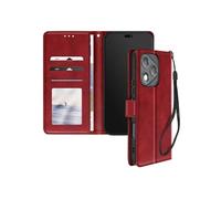 Avizar Étui pour Honor 400 Lite Dragonne Clapet Support Portefeuille Rouge