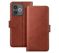 Étui pour Honor 600 Lite Effet Cuir avec Porte-cartes et Fonction Stand Marron