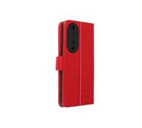 Avizar Étui pour Honor 90 Clapet Portefeuille Fonction Support Vidéo Rouge