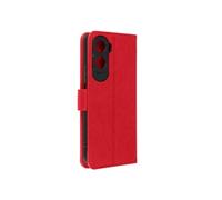 Avizar Étui pour Honor 90 Lite Portefeuille Fonction Support Vidéo Rouge