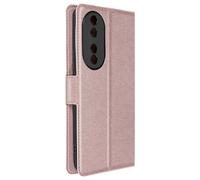 Etui pour Honor 90 Porte-carte Support Vidéo Design Fin Rose gold