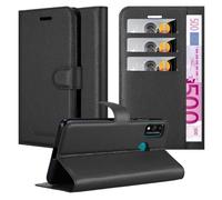cadorabo Coque pour Honor 9X Lite en Noir DE Jais - Housse Protection avec Fermoire Magnétique, Stand Horizontal et Fente Carte - Portefeuille Etui Poche Folio Case Cover