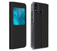 Étui pour Honor 9X Lite Fenêtre d'Affichage Clapet Folio Ultra-fin Noir