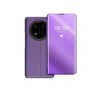 Avizar Étui pour Honor Magic 7 Lite Clapet Miroir Support Violet