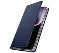 Etui pour Honor Magic 7 Lite Effet Satiné Porte-Carte Support Vidéo Bleu nuit