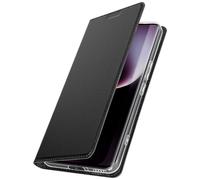 Étui pour Honor Magic 7 Lite Effet Satiné Porte-Carte Support Vidéo Noir