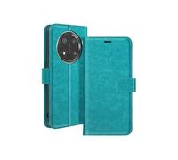 Etui pour Honor Magic 7 Lite Portefeuille avec Dragonne Turquoise