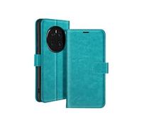 Etui pour Honor Magic 7 Pro Portefeuille avec Dragonne Turquoise