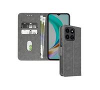 Étui pour Honor X6b Clapet Portefeuille et Support Vidéo Gris