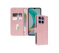 Étui pour Honor X6b Clapet Portefeuille et Support Vidéo Rose champagne