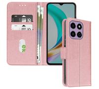 Étui pour Honor X6b Clapet Portefeuille et Support Vidéo Rose champagne