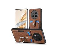 Etui Pour Honor X9C 5G Support Fente Pour Crad Support De Bague Support De Voiture Magnétique FOXDOCK Marron