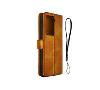 Étui pour HTC U23 Pro Clapet Portefeuille Fonction Stand Sleek Cover Camel