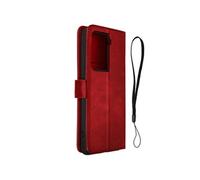 Étui pour HTC U23 Pro Clapet Portefeuille Fonction Stand Sleek Cover Rouge