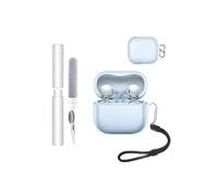 Étui pour Huawei FreeClip 2, toergy souple en TPU transparent, imperméable, résistant aux chocs, anti-rayures, facile à transporter, avec cordon, porte-clés et kit de nettoyage (transparent)