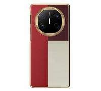 Étui pour Huawei Mate X6, Coque Rigide Fine Et Antichoc en Cuir Bicolore Style Business,Red
