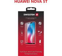 Etui pour huawei nova 5t noir, cadre de couleur, colle complète en verre swisstène