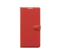 Etui pour Huawei P Smart 2021 Folio Wallet avec Languette Aimantée Rouge