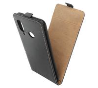Étui pour Huawei P20 Lite Housse Clapet Vertical Porte-carte Coque Silicone gel Noir