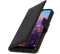 Étui pour Huawei P20 Pro Housse cuir portefeuille clapet Coque Silicone Noir