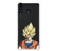 Étui pour Huawei P30 Lite Officiel Dragon Ball Goku Super Saiyan pour protéger Votre téléphone. Coque Huawei en Silicone Souple avec Licence Officielle Dragon Ball