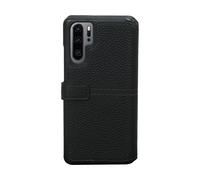 Façonnable Étui Huawei P30 Pro Folio Sellier avec bouton laqué noir