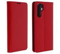 Étui pour Huawei P30 Pro Housse Cuir Portefeuille Support Vidéo Rouge