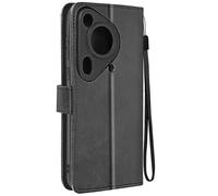Étui pour Huawei Pura 70 Ultra Dragonne Clapet Support Portefeuille Noir