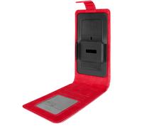 Étui pour Huawei Smartphone Universel Clapet Vertical Portefeuille Taille L Rouge