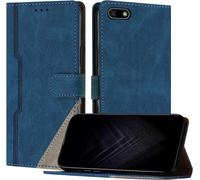 Étui Pour Huawei Y5 2018 / Honor 7s, Housse En Cuir Pu Avec [Protection Antichoc Tpu] [Fonction Support] [Porte-Cartes ] Antichoc Magnétique Coque Pour Honor 7s - Bleu