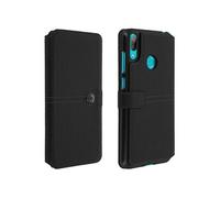 Housse Huawei Y7 2019 Clapet Porte cartes Effet texturé Noir