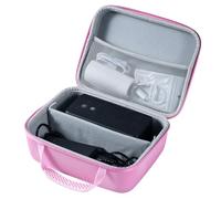 Étui pour imprimante d'étiquettes - Compatible avec imprimante d'étiquettes Phomemo 241BT - Sac de rangement pour imprimantes d'étiquettes thermiques Bluetooth - Étanche et résistant aux chocs - Rose